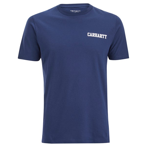 Carhartt Men's Short Sleeve College Script T-Shirt - Navy