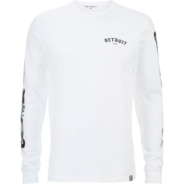 Carhartt X Moodymann Men's Long Sleeve MMC Detroit Soul Skate T-Shirt - White