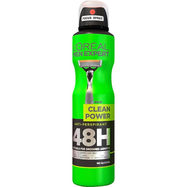 Anti-transpirant Men Expert Clean Power 48H de L'Oréal Paris (150 ml)