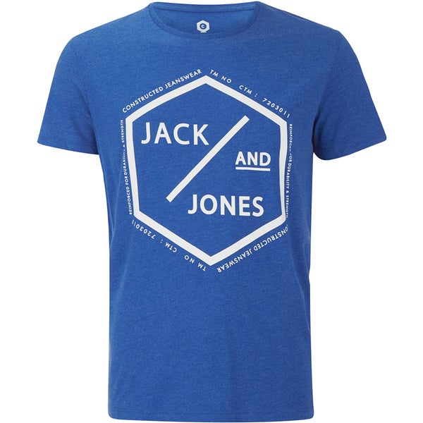 T -Shirt Jack & Jones pour Homme Core Hex -Bleu Melangé