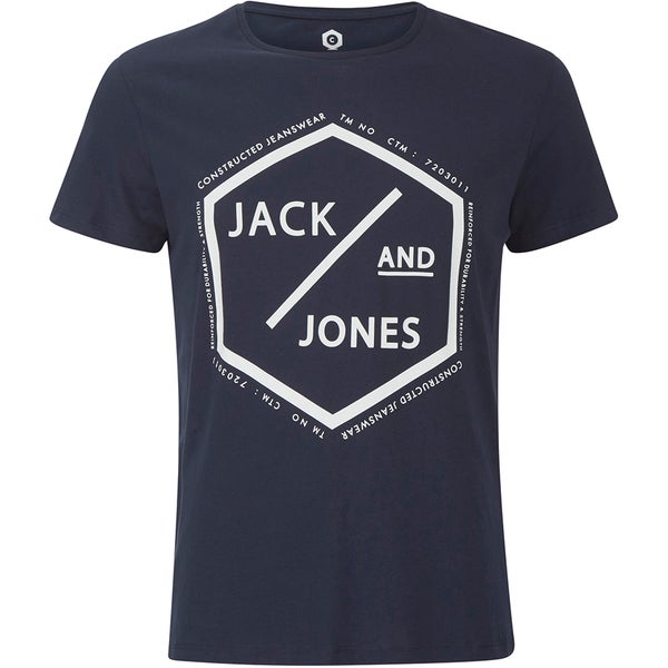 Jack & Jones Men's Core Hex T-Shirt - Navy Blazer