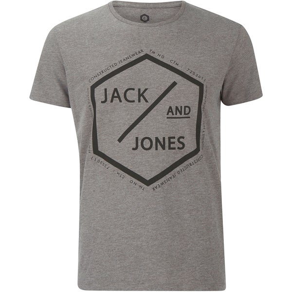 Jack & Jones Herren Core Hex T-Shirt - Grau Marl