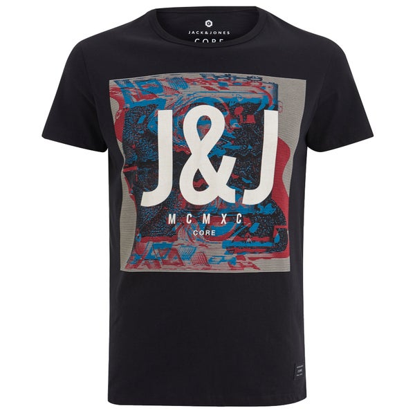 Jack & Jones Men's Core Glitch T-Shirt - Black