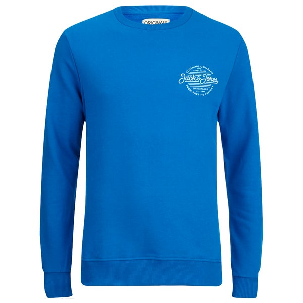 Sweatshirt Jack & Jones pour Homme Originals Smooth -Bleu Impérial
