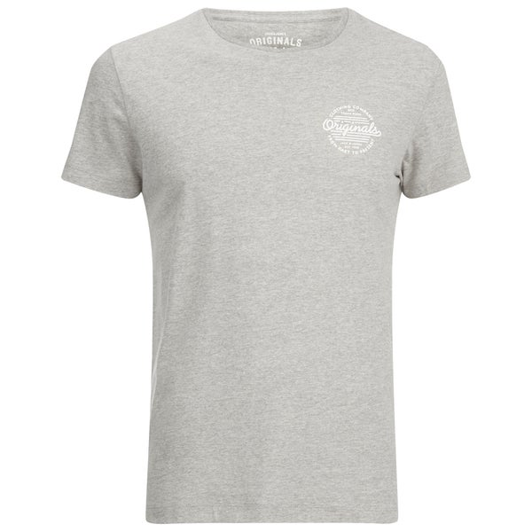 Jack & Jones Herren Originals Smooth T-Shirt - Light Grau Melange