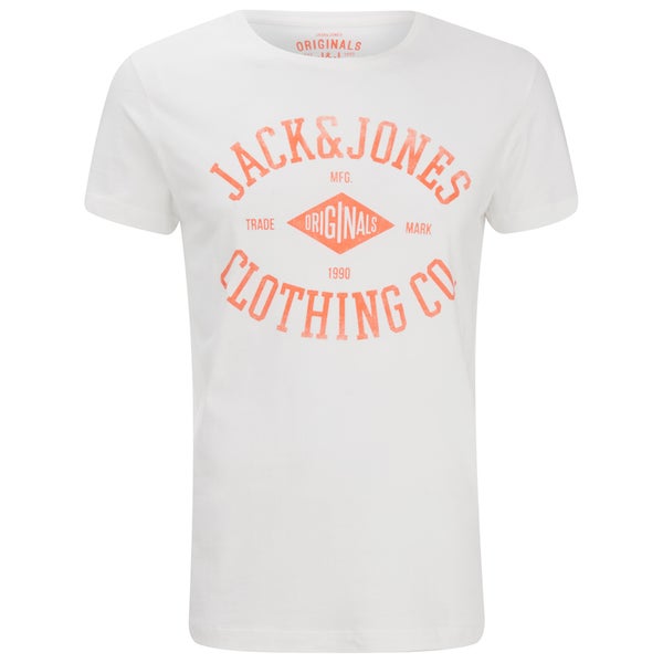 T -Shirt Jack & Jones pour Homme Originals Diamond -Gris Beige