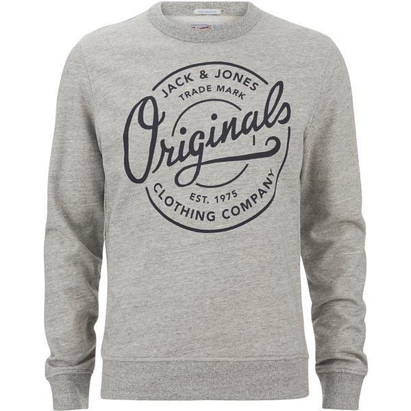 Jack & Jones Men's Originals Tones Sweatshirt - Light Grey Melange
