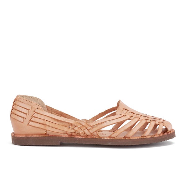 Chamula Women's D.F Slip-On Leather Sandals - Natural