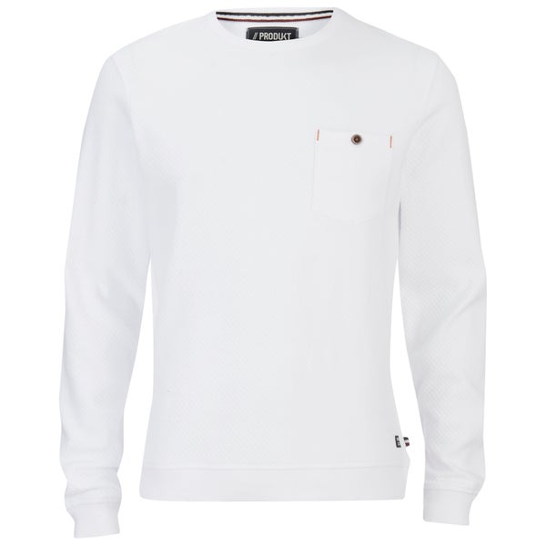 Produkt Men's Textured Crew Neck Sweatshirt - White