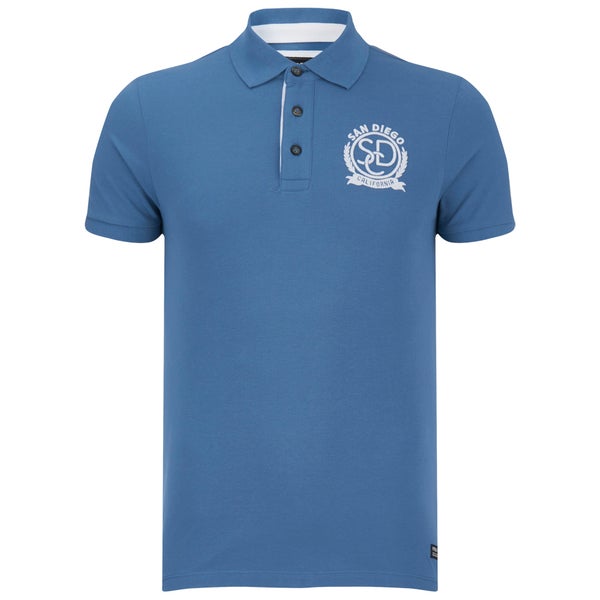 Produkt Men's Embroidered Polo Shirt - Bijou Blue
