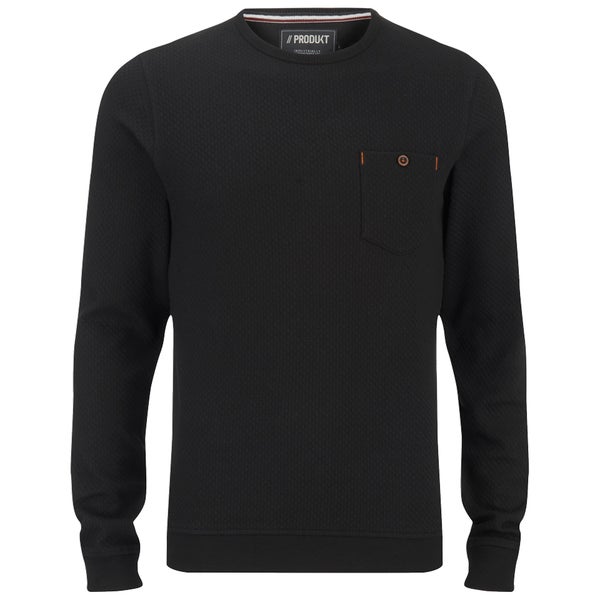 Produkt Men's Textured Crew Neck Sweatshirt - Black