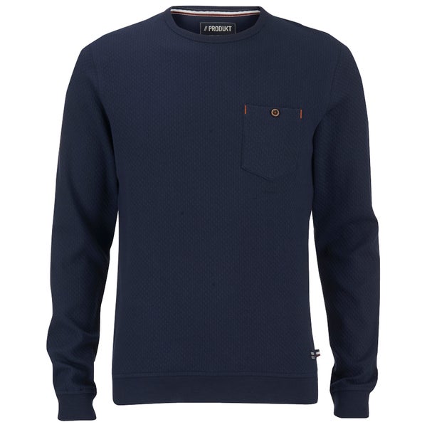 Produkt Men's Textured Crew Neck Sweatshirt - Navy Blazer