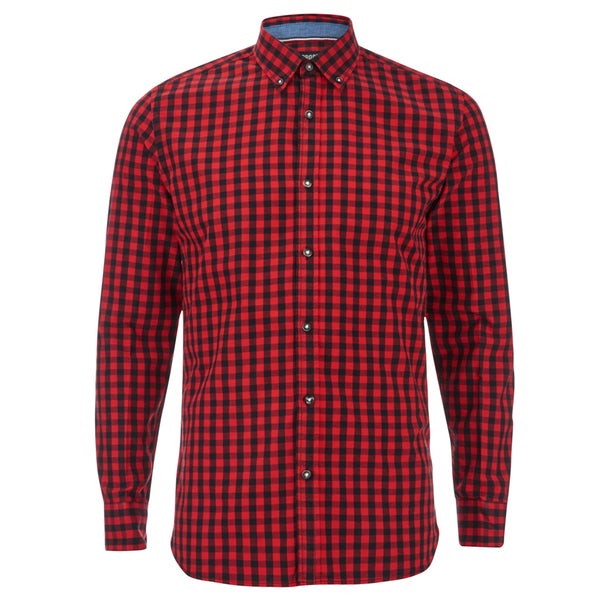Produkt Men's Long Sleeved Checked Shirt - Rio Red