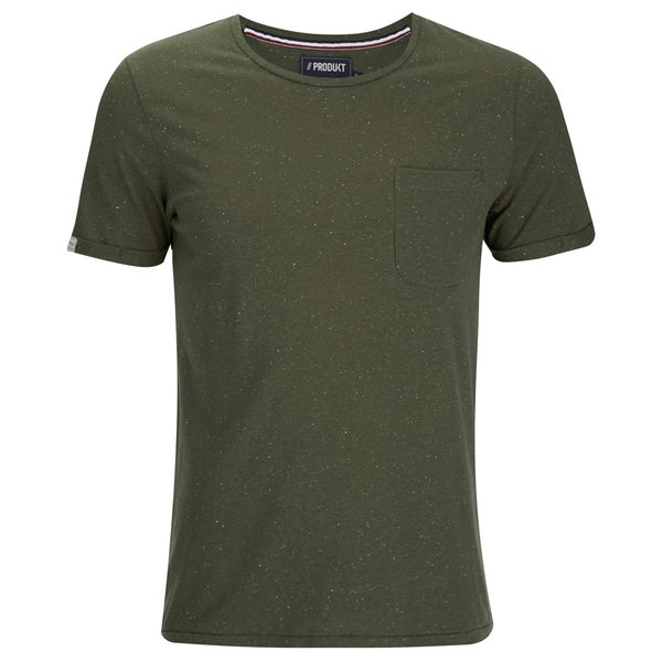 T -Shirt Produkt pour Homme Pocket Short Fleck -Olive