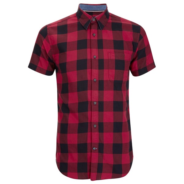 Produkt Men's Short Sleeve Checked Shirt - Rio Red