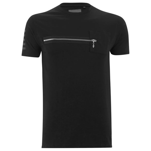 T-Shirt Hommes Eclipse Drake Zip -Noir