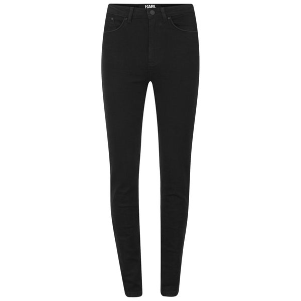 Karl Lagerfeld Women's High Waisted Rocky Skinny Jeans - Black