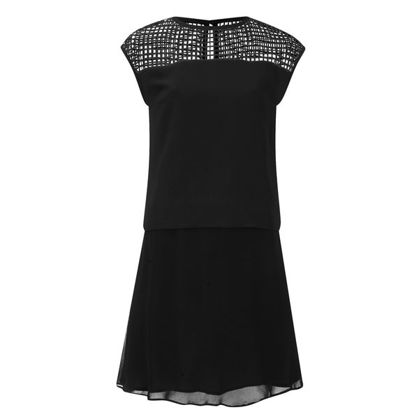 Karl Lagerfeld Women's Mesh Panelled Dress - Black