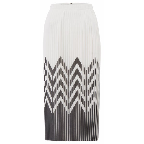Designers Remix Women's Tilt Graphic Pleated Skirt - Black/White
