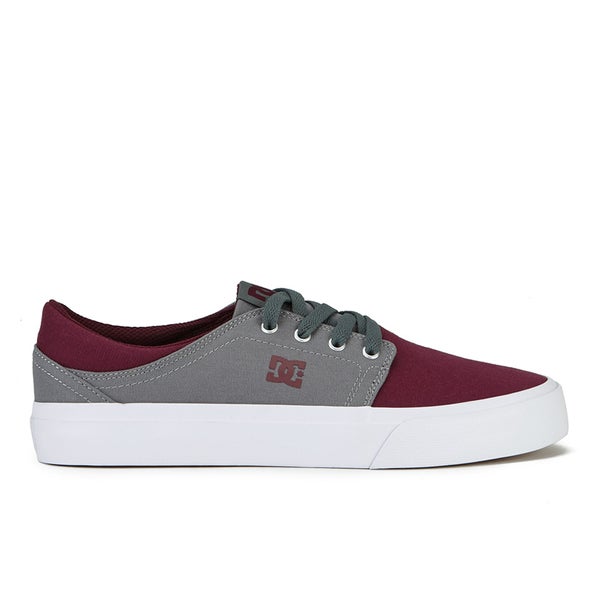 DC Shoes Men's Trase TX Low Top Trainers - Oxblood/Grey