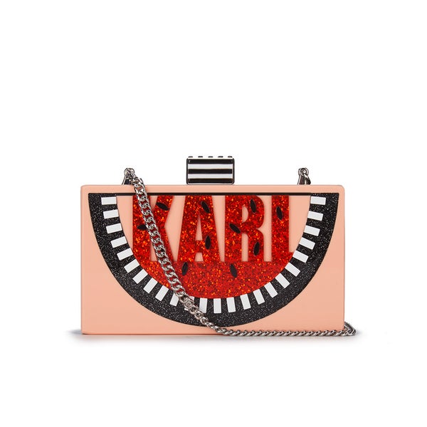 Karl Lagerfeld Women's Minaudiere Watermelon Clutch Bag - Pink