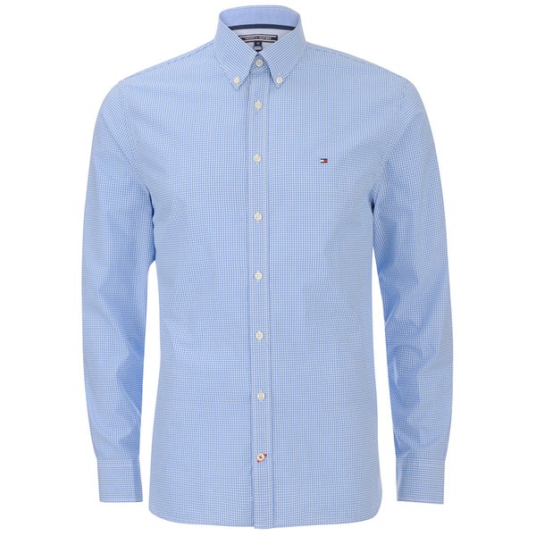 Tommy Hilfiger Men's Devan Poplin Long Sleeved Shirt - Blue