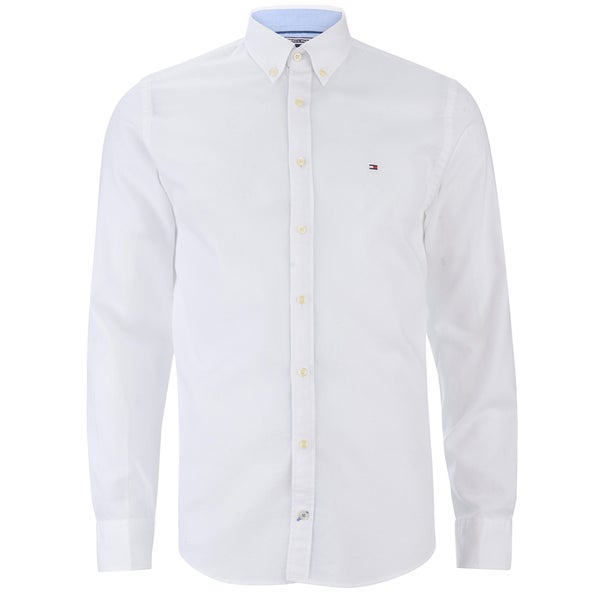 Tommy Hilfiger Men's Two Tone Dobby Shirt - Classic White