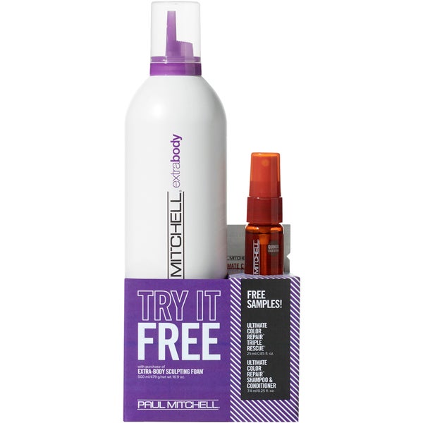 Paul Mitchell Extra Body Sculpting Foam with FREE Ultimate Color Repair Sample (Worth £33.25)