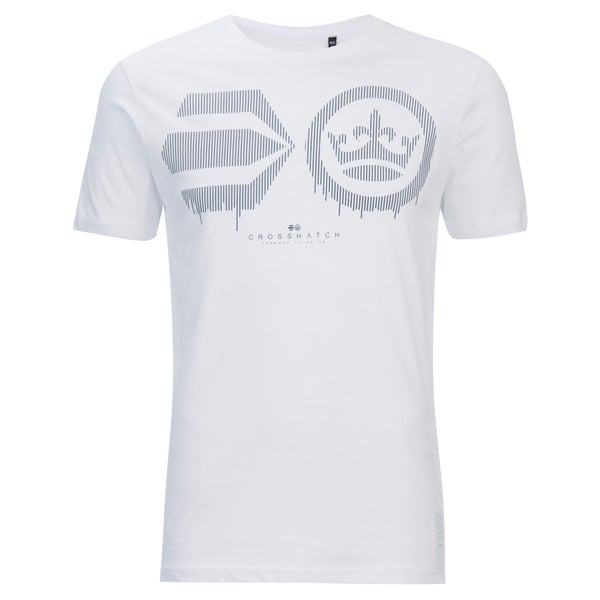 Crosshatch Herren Baseline T-Shirt - White