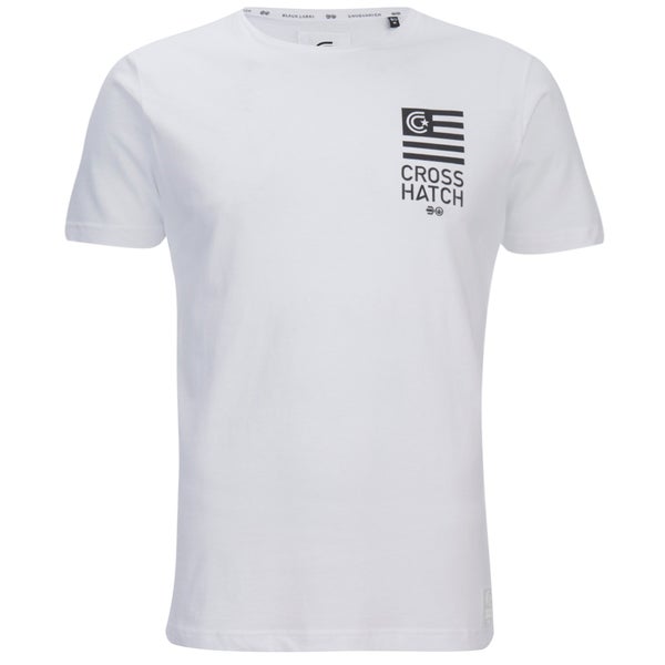Crosshatch Men's Formalhaut Back Print T-Shirt - White