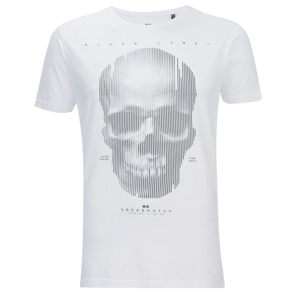 T-Shirt Crosshatch "Cerebrum" -Homme -Blanc