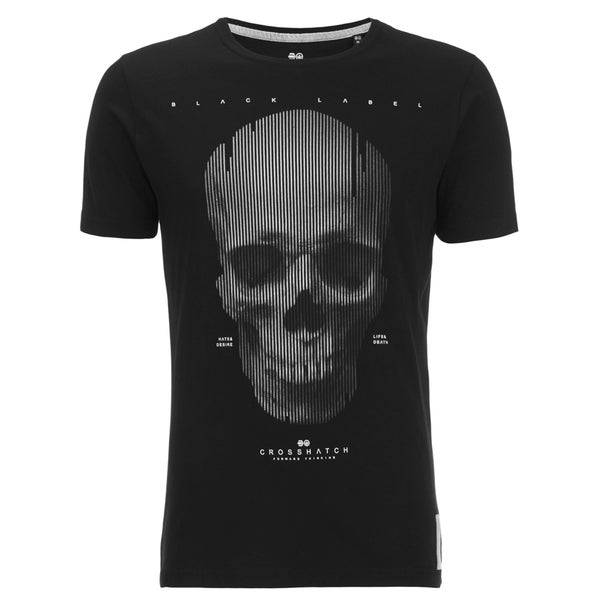 T-Shirt Crosshatch "Cerebrum" -Homme -Noir