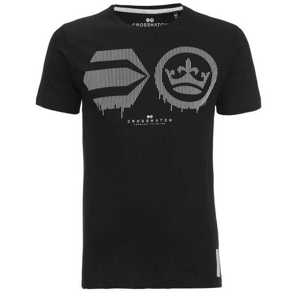 T-Shirt Crosshatch "Baseline" -Homme -Noir