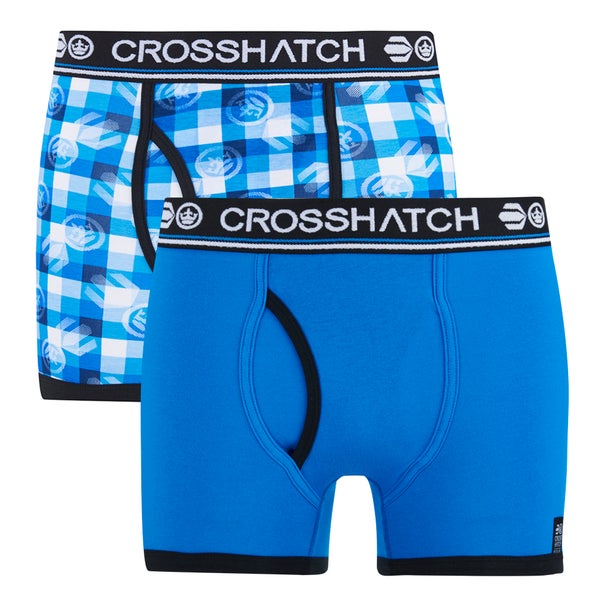 Crosshatch Men's Pixflix 2-Pack Boxers - Directoire Blue