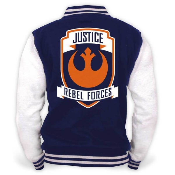 Star Wars: The Force Awakens Men's Rebel Forces College Jacket - Navy/White