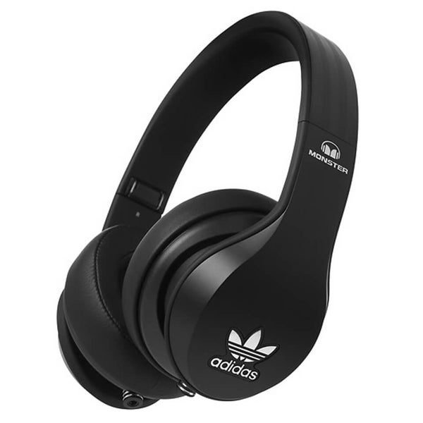 adidas Originals by Monster Headphones (3-Button Control Talk & Passive Noise Cancellation) - Black