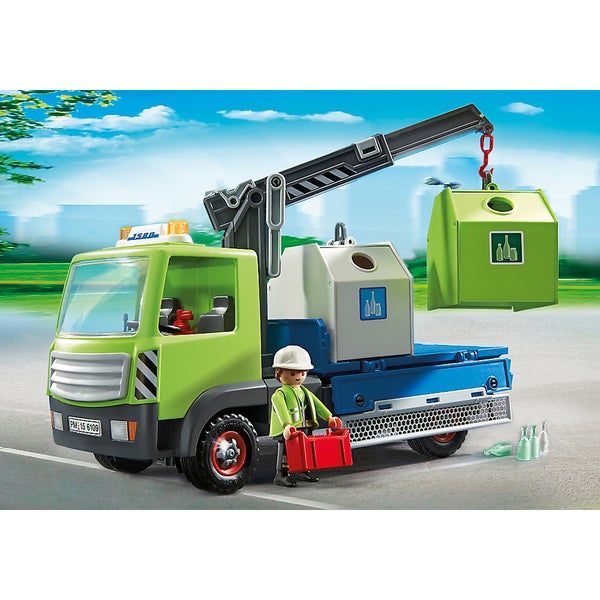 Camion avec grue et conteneurs à verre -Playmobil (6109)