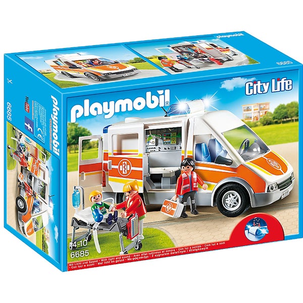 Ambulance avec gyrophare et sirène -Playmobil (6685)