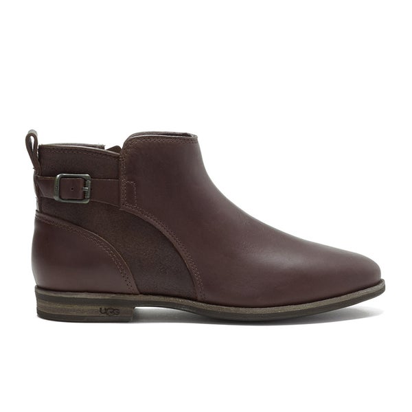 UGG Women's Demi Leather Flat Ankle Boots - Chestnut