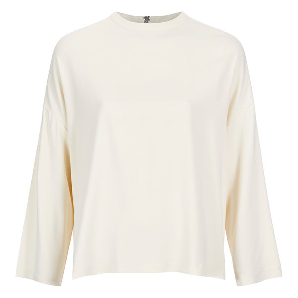 Ganni Women's White Tailor Blouse - Vanilla Ice