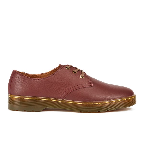 Dr. Martens Men s Cruise Coronado Virginia Leather 3 Eye Derby Shoes Cherry Red TheHut