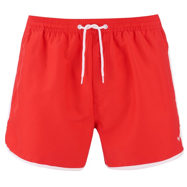 Threadbare Shorts de Bain Rétro - Homme - Rouge