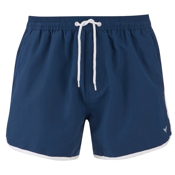 Threadbare Shorts de Bain Rétro - Homme - Bleu Marine