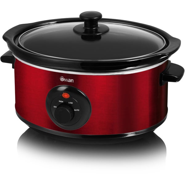 Swan SF17020ROUN Slow Cooker - Rouge - 3.5L