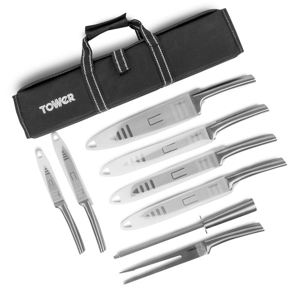 Tower T90310 8 Piece Knife Set - Stainless Steel