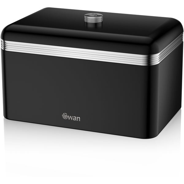 Swan SWKA1010BN Retro Bread Bin - Black