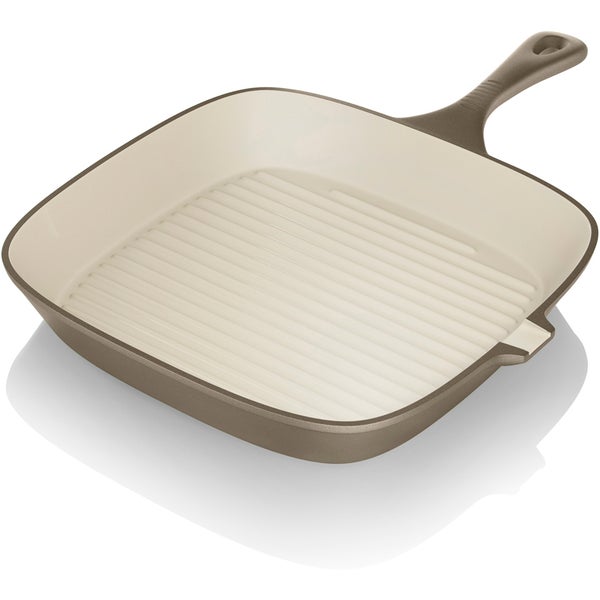 Tower IDT90006 Cast Iron Square Grill Pan - Latte - 24cm