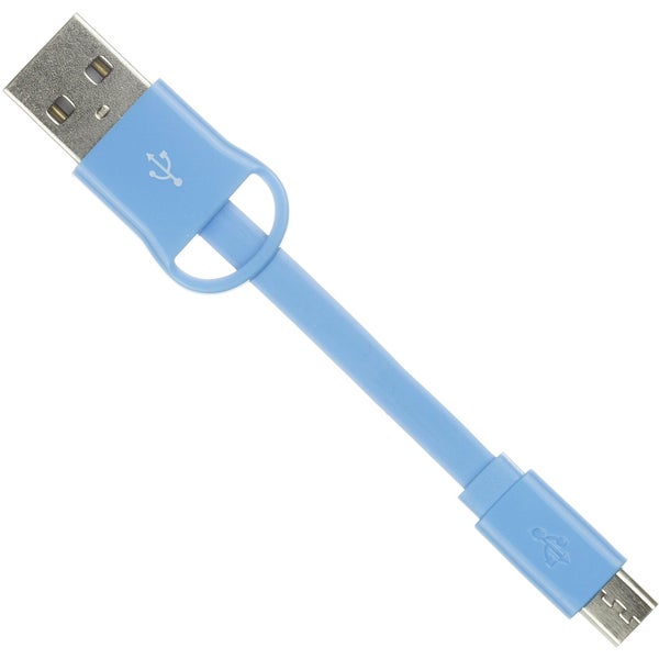 Kit USB to Micro USB Keyring Data & Charge Cable - Blue
