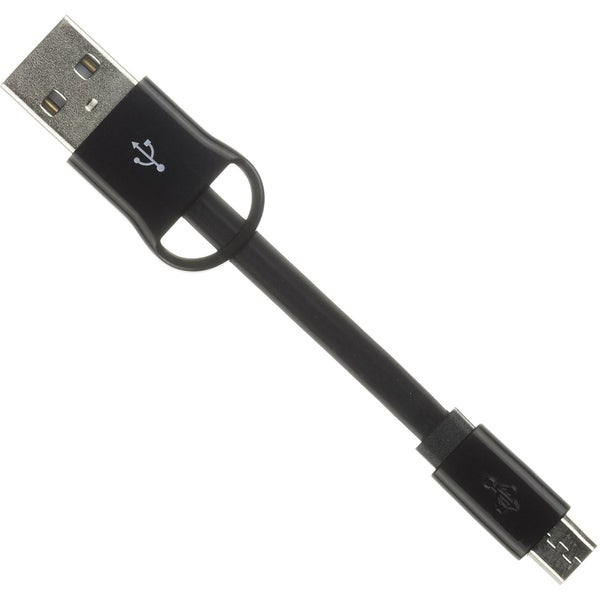 Kit USB to Micro USB Keyring Data & Charge Cable - Black