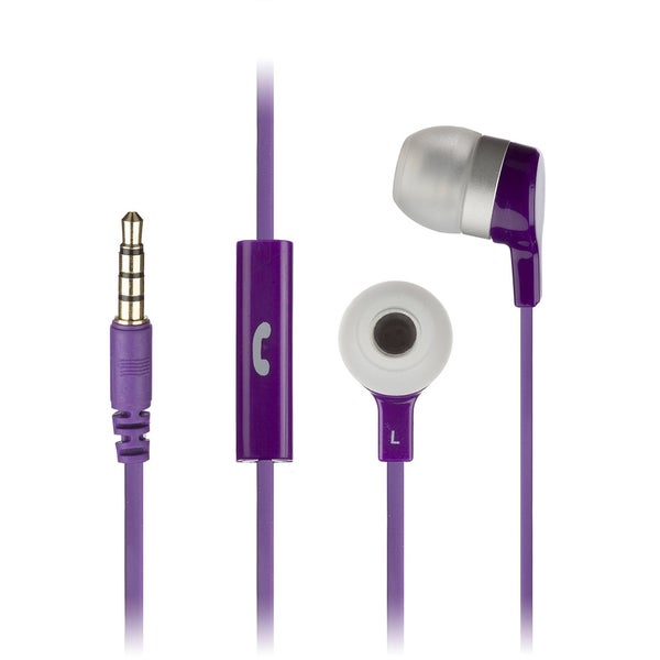 KitSound Entry Mini Earphones With In-Line Mic  - Purple